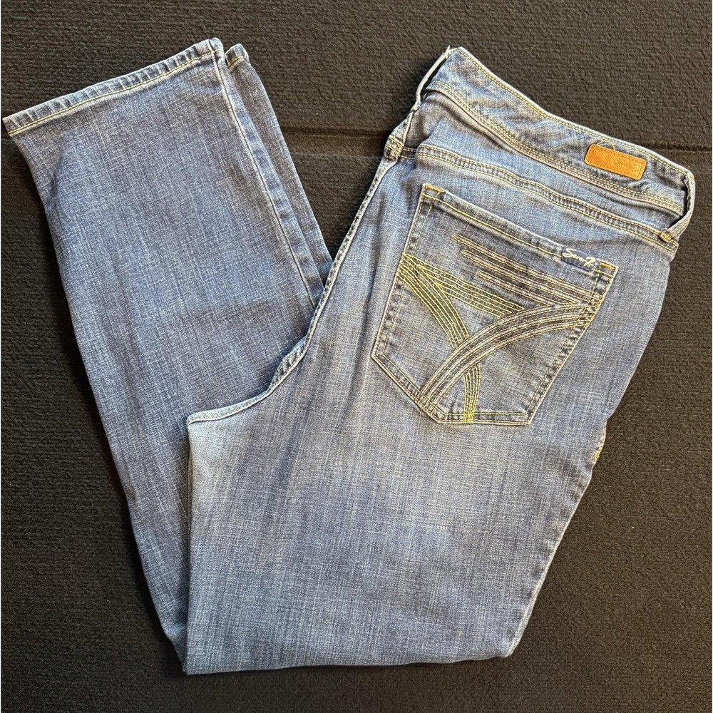 Seven7 Jeans Womens 20 Plus Blue Medium Wash Skinny Slim Stretch Denim 1123073